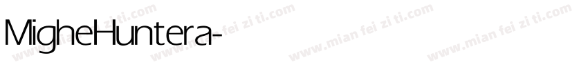 Mighe Huntera字体转换